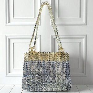 Stylish Gold and Silver Chain Link Women's Bag